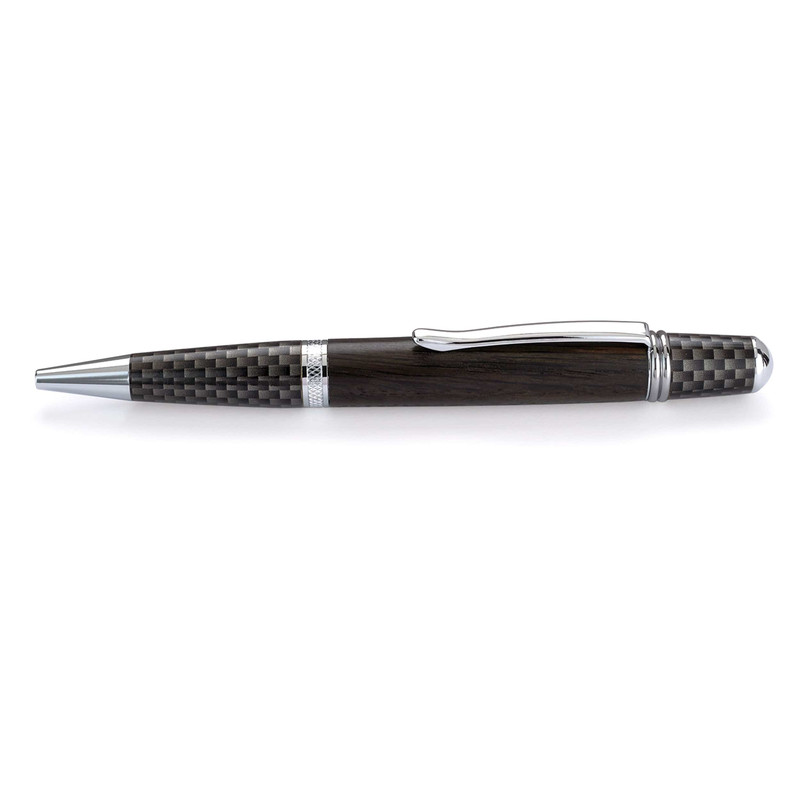 Wall Street II Ballpoint Pen Kit - Finish:Chrome & Carbon Fiber